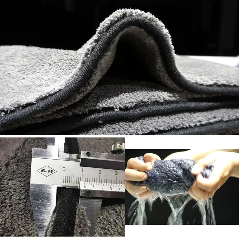 1200GSM Car Detailing Car Wash Microfiber Towel Car Cleaning Drying Auto Washing Cloth Micro Fiber Rag Car Accessories