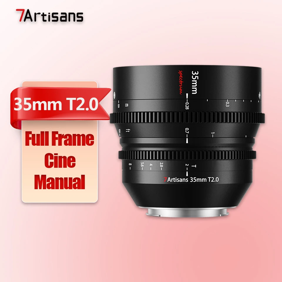 7artisans 35mm 50mm 85mm T2.0 Full Frame Cine Lens voor Portretfotografie met Sony E Fujifilm XF Z Canon RF EOS-M M43 L Mount