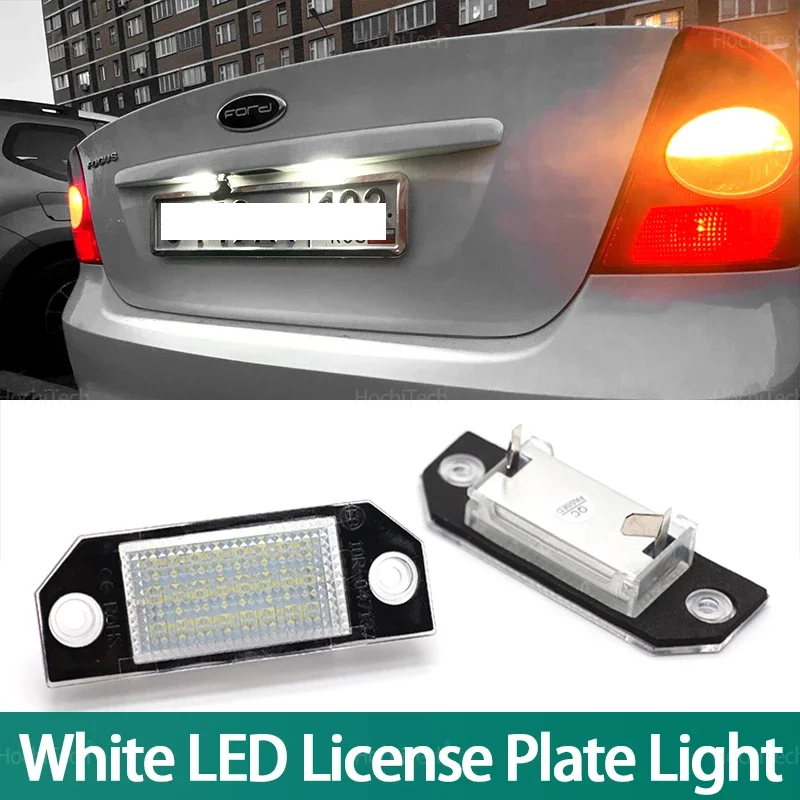 LED Car License Number Plate Light For Ford Focus 2 MK2 2003-2008 C-MAX DC12V LED License Number Plate Light Lamp LED White For