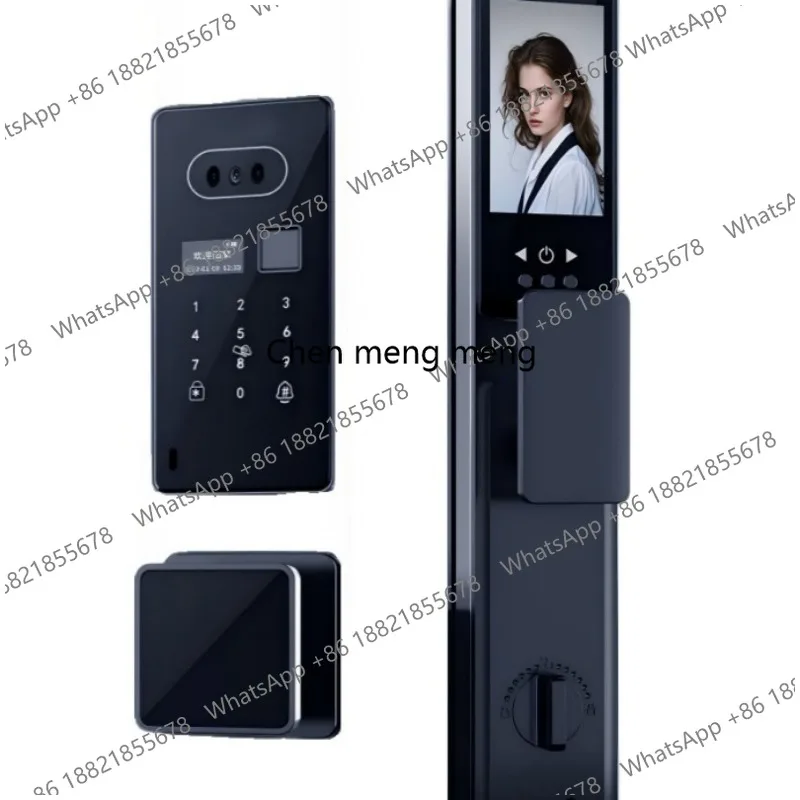 Entrance Door Recessed Fingerprint Lock Home Security Door Smart Embedded Villa Gate Combination Lock
