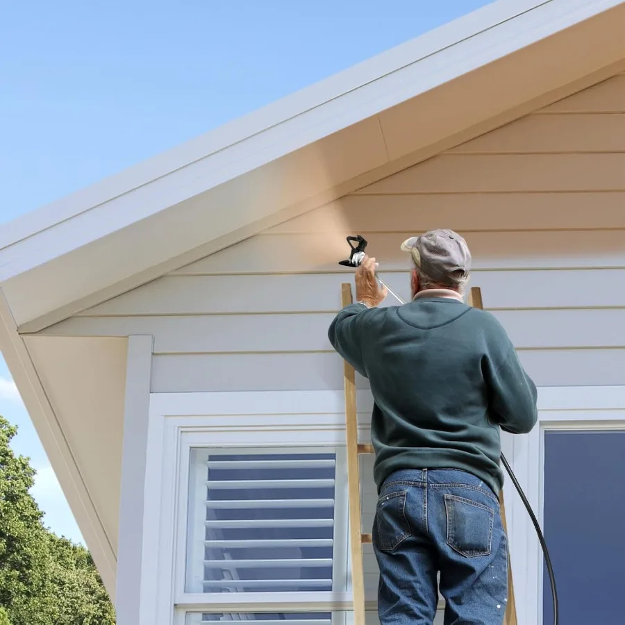 بخاخ طلاء بدون هواء مسدس رش طلاء كهربائي عالي الضغط مع قضيب تمديد أداة رسم احترافية خالية من التخفيف