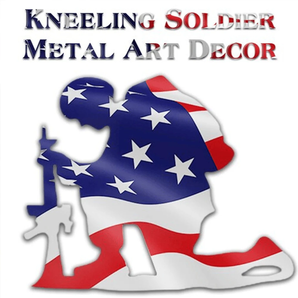 Patriotic Soldier Sign Indoor and Outdoor Universal for Independence Day Memorial Day Veterans Day Labor Day