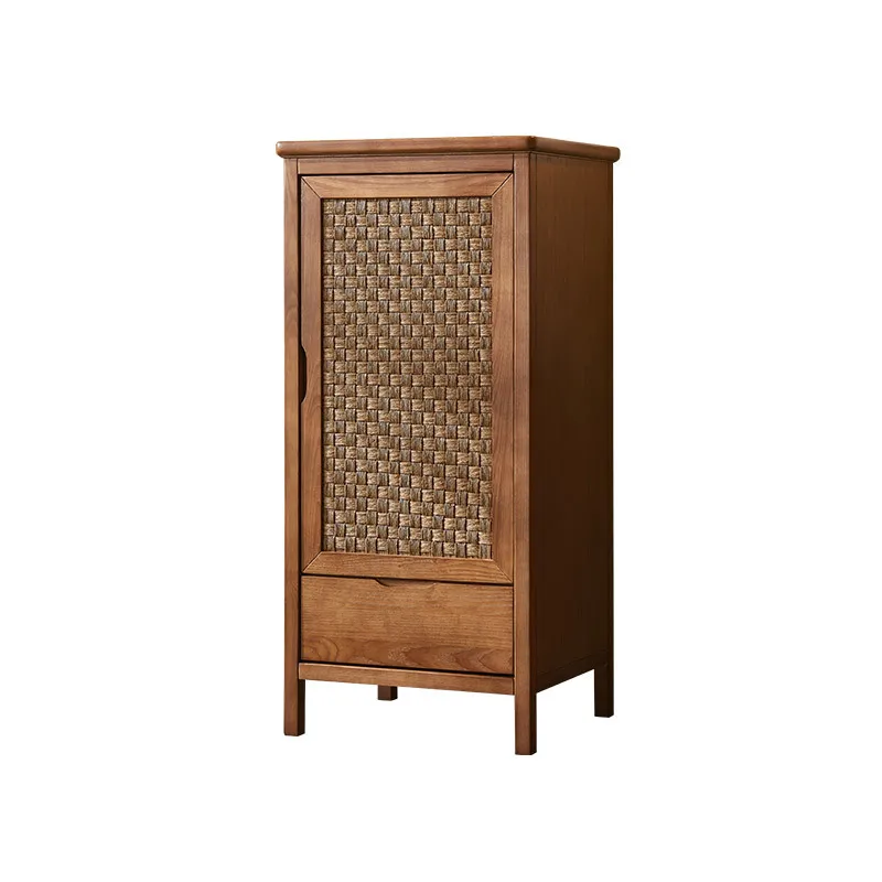 

Nordic rattan solid wood log color living room high and low lockers Inn B & B Japanese-style small apartment combination set