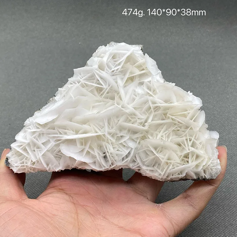 100%Natural white flake  fluorescence calcite（Fluorescent effect pink） rough specimen crystal quartz gemstone