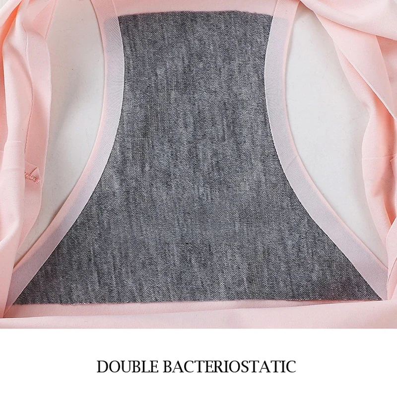 Women's Underwear Ice Silk Cotton Antibacterial  Briefs  Lingerie Female Casual Girls Panties Ladies Underpants Plus-size XXL image 4