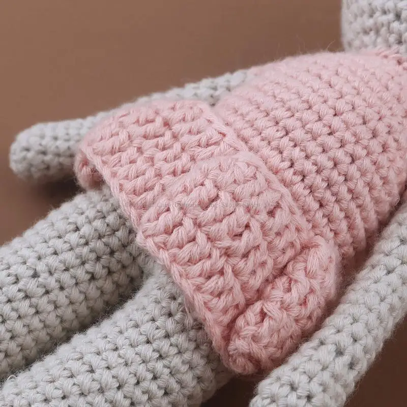 

Handmade Knitted Rabbit for Doll Stuffed Plush Toy Baby Soothing Sleeping Plush
