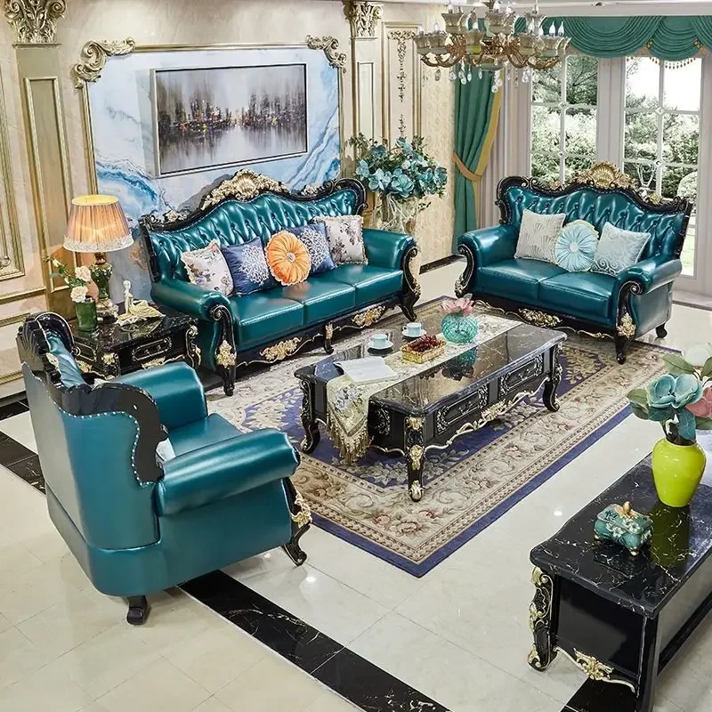 # Vintage Antique Living Room Sofas Aesthetic Blue Apartments Nordic Living Room Sofas Single Arm Divano Soggiorno Furniture Hom