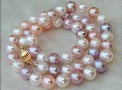 Huge high-grade AAA 9-11mm Natural South Sea genuine white round pearl necklace  18” Same style bracelet7.5-8in