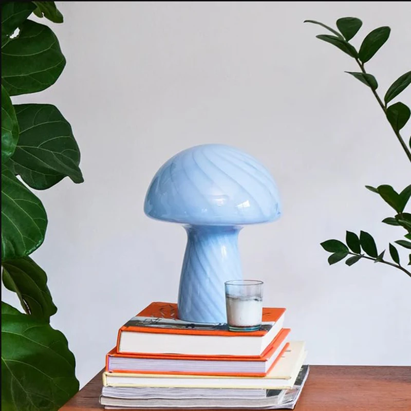 Cute Mushroom Decorative Table Lamp Desk Ornaments Room ornaments Post modern Retro lamps Bedside Study Reading Led Night Light