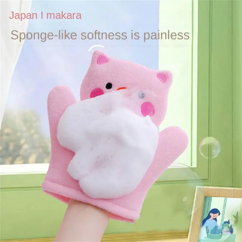 Soft Children Bath Towels Brushes Baby Animal Cartoon Shape Bath Gloves Bath Towel For Children\'s Bath Clean Wash Massage Shower