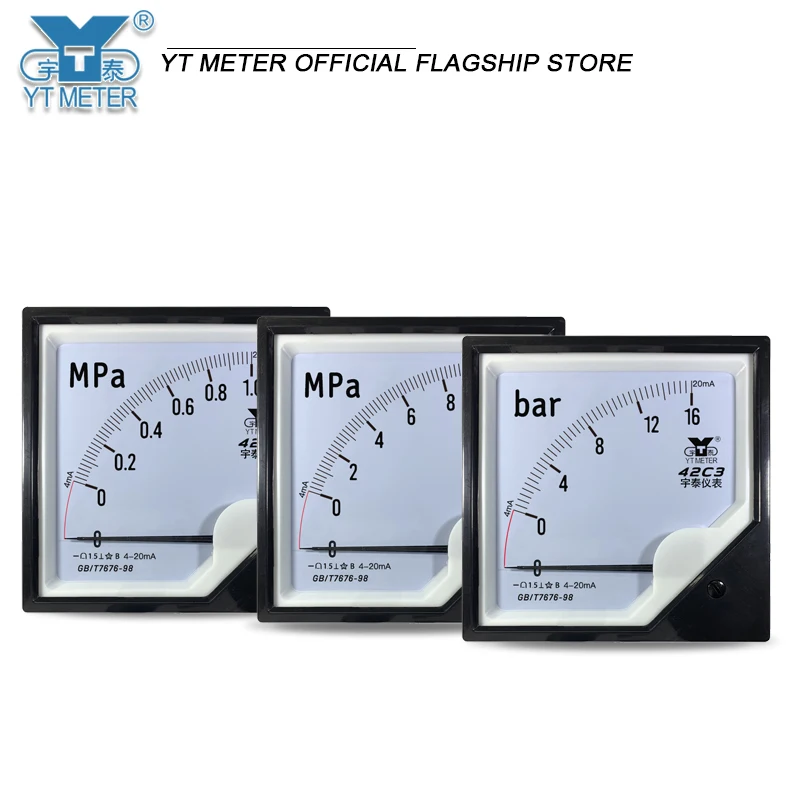 42C3 analog pressure gauge 4-20mA input 1.6mpa 25mpa 250bar megapascal 42C20 transmitter 120