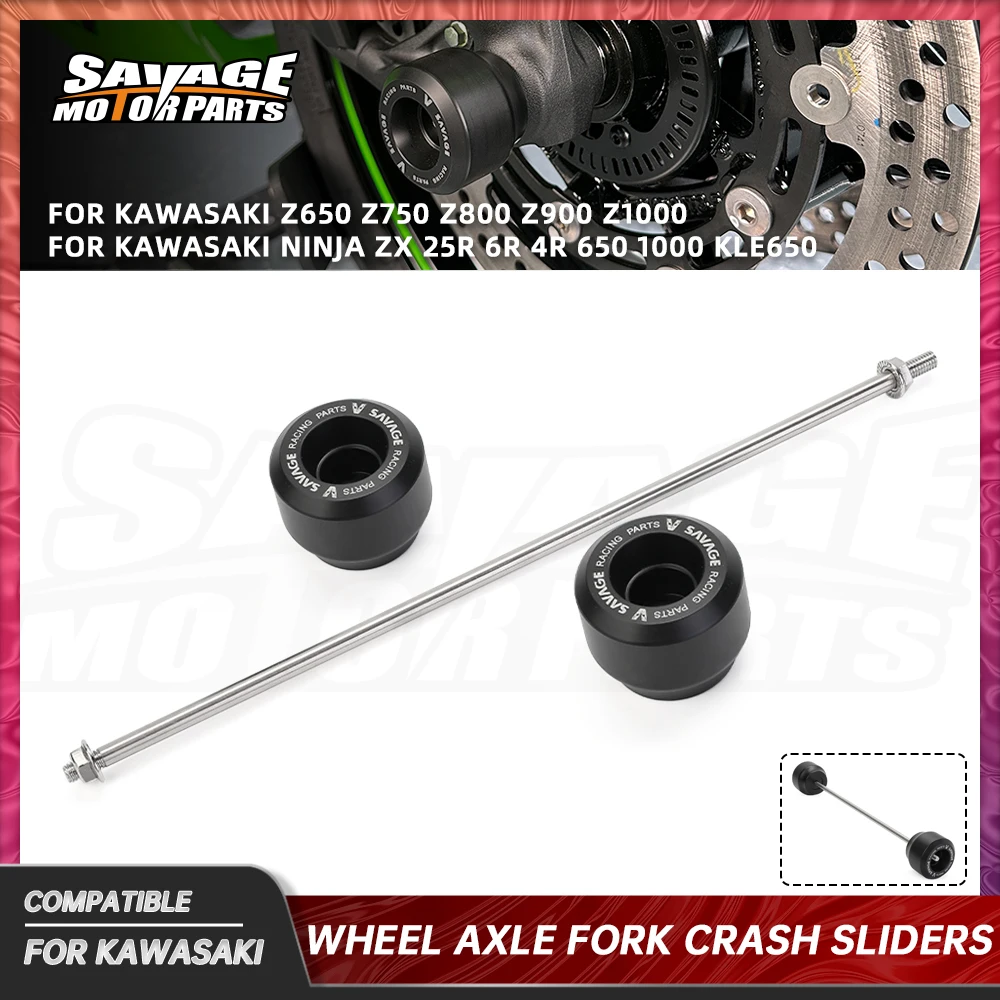 

ZX4R ZX4RR Motorcycle Front Wheel Fork Slider Protector For KAWASAKI Ninja ZX-25R ZX-6R 650 1000 Versys 650 Falling Protection