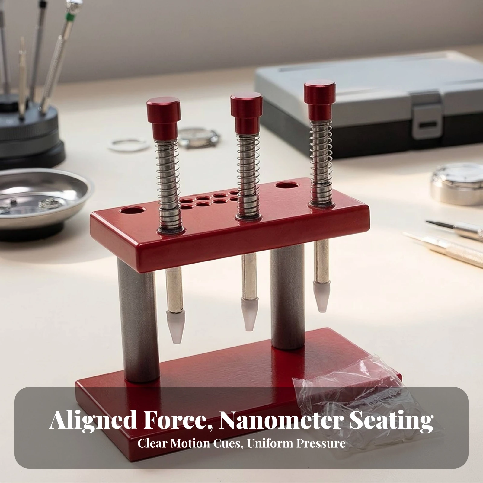 Watch Hand Press Tool Stable Watch Hand Installation Tool Efficient Spring-Loaded for Watchmakers, Workbench