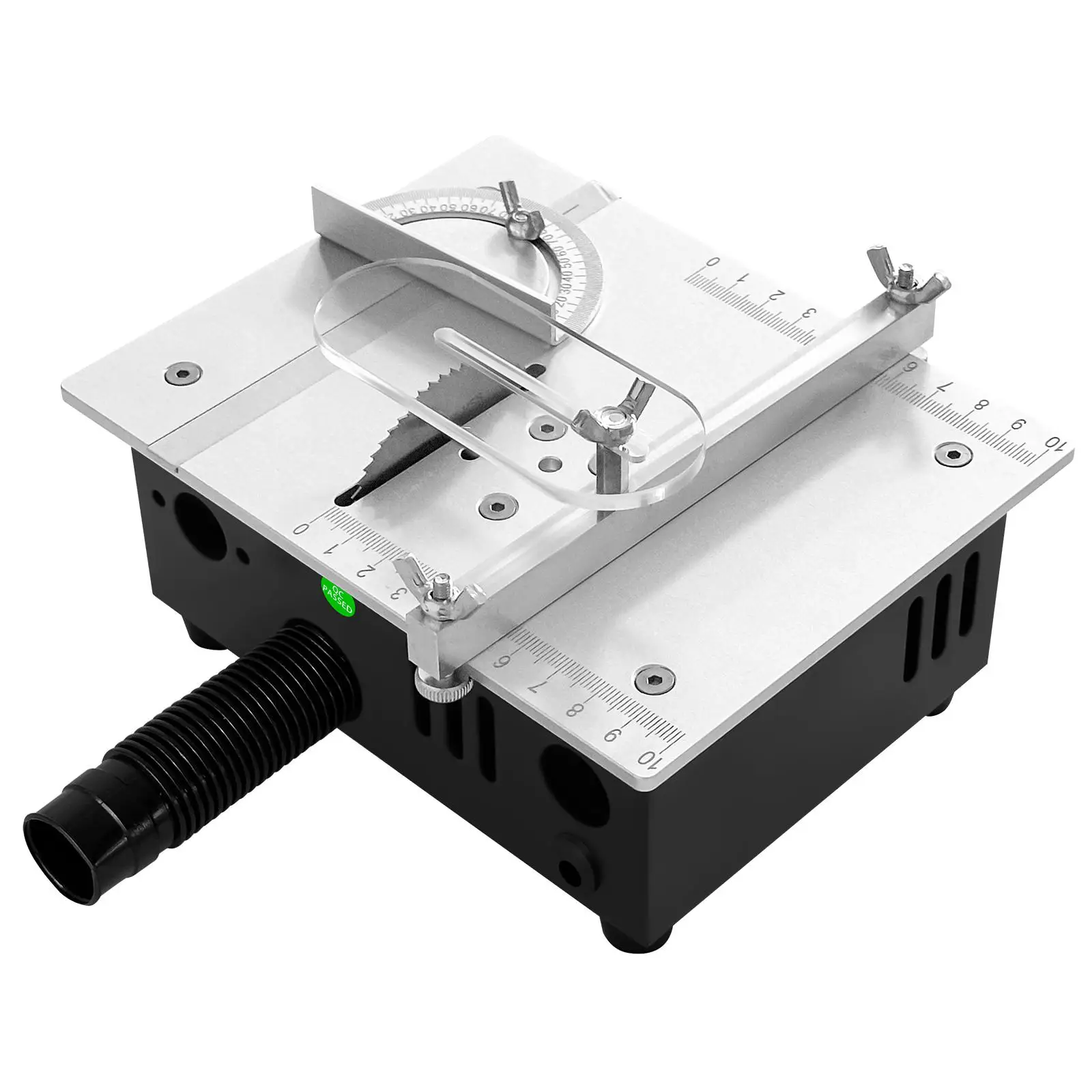 Mini Table Saw DIY Model Crafts Cutting Tool Woodworking Electric Saw Woodworking Bench Saw for Crafts Wood Aluminum Miniatures