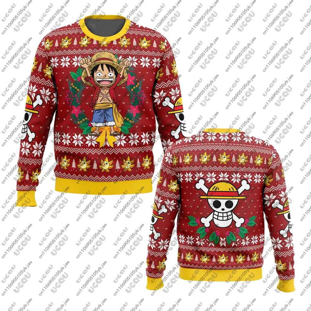Männer Kinder T Shirt Sweatshirt Jungen Top Erwachsene T Hoodie Y2k Weihnachten Weihnachten Geschenk One Piece Brook Cosplay Anime Herbst Winter Luffy