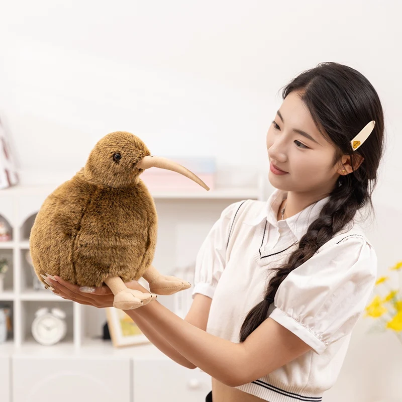 Leuke 12/28 cm Huisdier Simulatie Kiwi Speelgoed Vogel Figuur Pluche Dieren Poppen Zacht Decor Sierkussen Baby comfort Pop Verjaardagscadeautjes