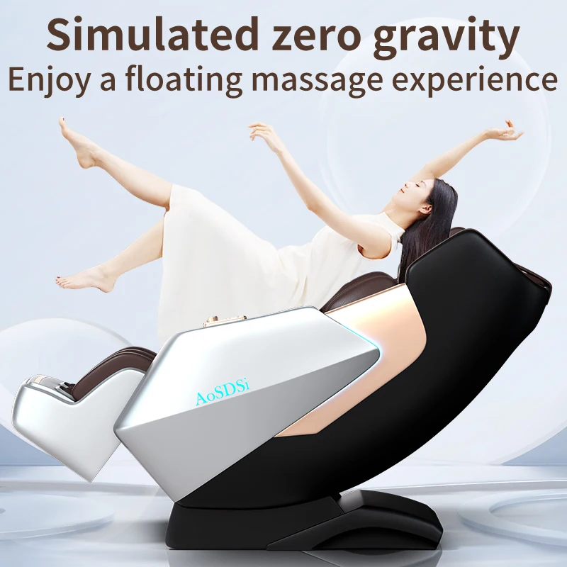 AoSDSi New Massage Chair Deluxe 4D Zero-Gravity Space Capsule  Home Full Automatic SL Track Portable Home Massage Chairs Sofa