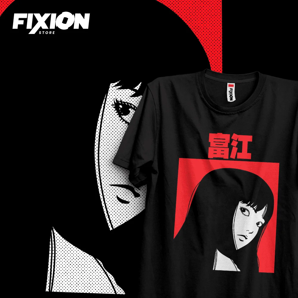 Anime T shirt Junji Ito – Colección Abril #9 (negra) Manga Tee