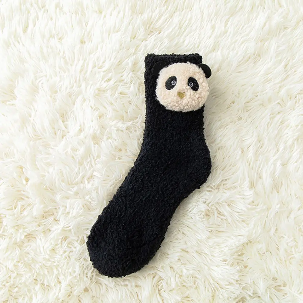 Comfortable Three-dimensional Bunny Penguin Korean Style Floor Socks Cartoon Hosiery Women Frog Socks Coral Fleece Socks