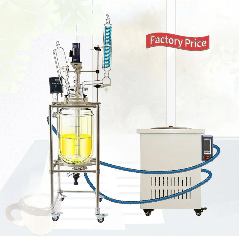 

SF-50L Laboratory Crystallization Glass Reactor 50 liter Distillation Kit with Jacketed Vessel with agitator