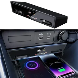 For Honda CRV 2023 2024 2025 Accessories Car Interior Center Control Fast Charger USB Type-C Splitter Docking Station Extender