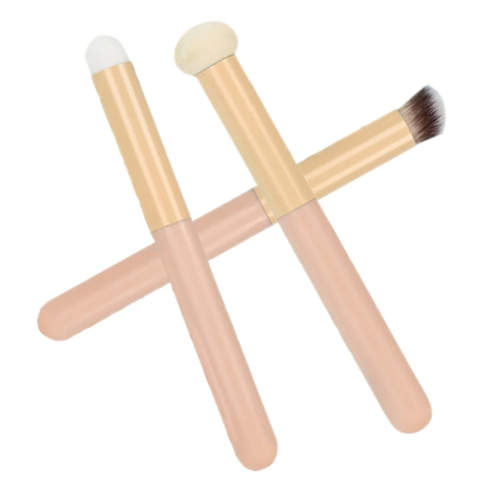 Brosse éponge anti-cernes, applicateur de maquillage à tête souple, mélange polyvalent sous les yeux, applicateur de maquillage pour le visage, 3 pièces