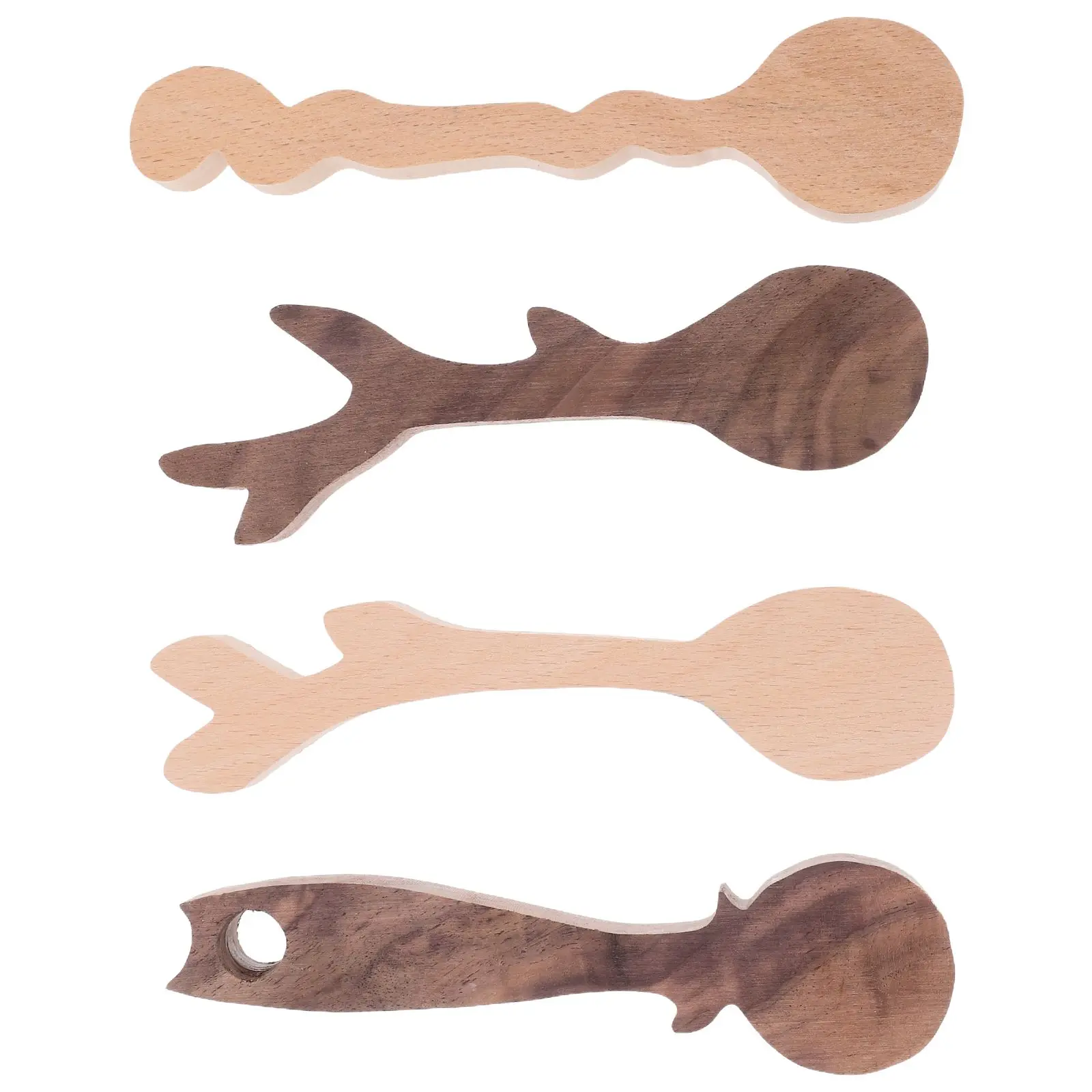 

4 шт., заготовки для деревянных ложек, наборы для резьбы, незавершенные мягкие блоки из орехового дерева, деревянные поделки своими руками, хобби, для начинающих, желудок, креативные изделия ручной работы