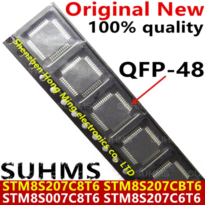 (5 sztuk) 100% nowy STM8S207C8T6 STM8S207CBT6 STM8S007C8T6 STM8S207C6T6 STM8S207 C8T6 STM8S207 CBT6 QFP-48 Chipset