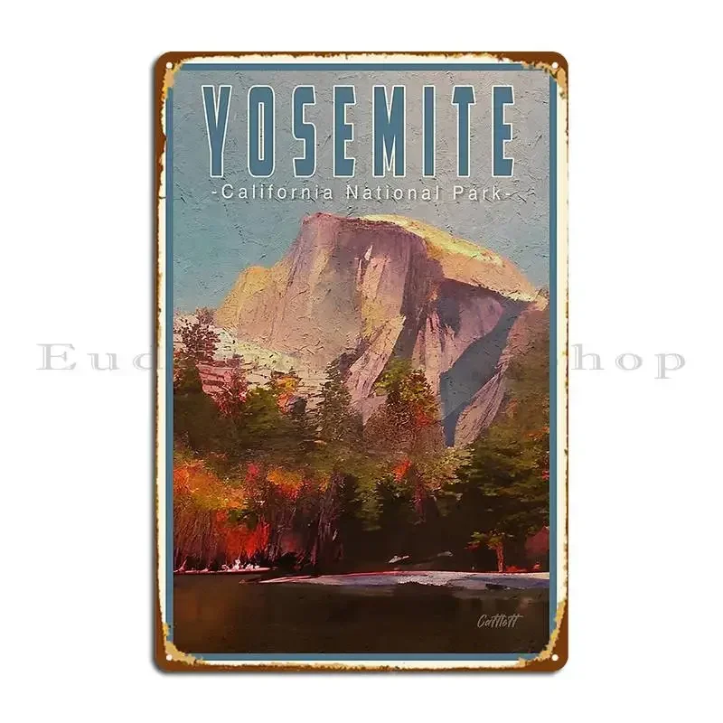 Letrero Metálico de Aventura en California, Parque Nacional de Yosemite, Diseño Personalizado para Pub o Garaje, Letrero de Hojalata, Póster
