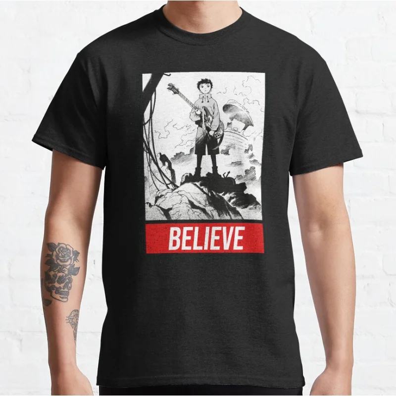 

Japan punk manga FLCL - Believe Guitar Fooly cooly Anime Graphic T Shirts large size Adult S-6XL 100% cotton printed tops