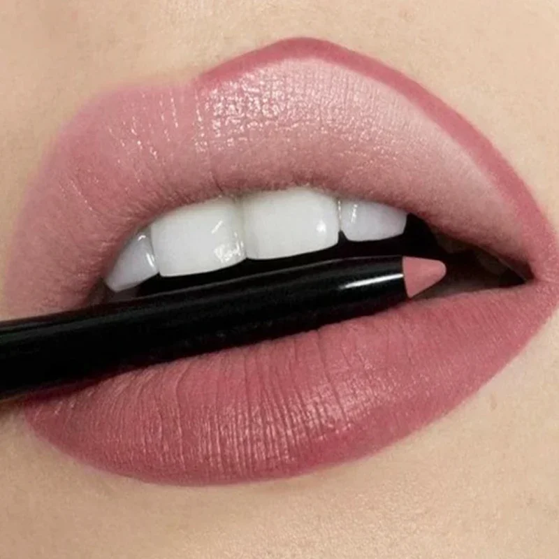 12 Kleur Matte Lipliner Potlood Waterdichte Sexy Rode Contour Tint Lippenstift Blijvende Non-stick Cup Hydraterende Lippen Make-Up Cosmetische