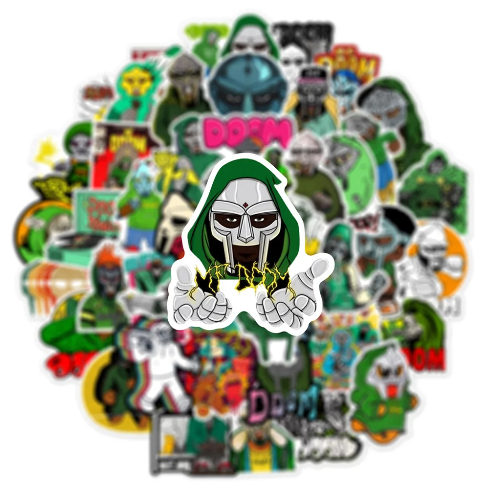 10/30/50PCS Legendary Rapper MF DOOM Stickers Decal DIY Graffiti Phone Guitar Suitcase Laptop Cool Sticker for Kids Teenager Toy