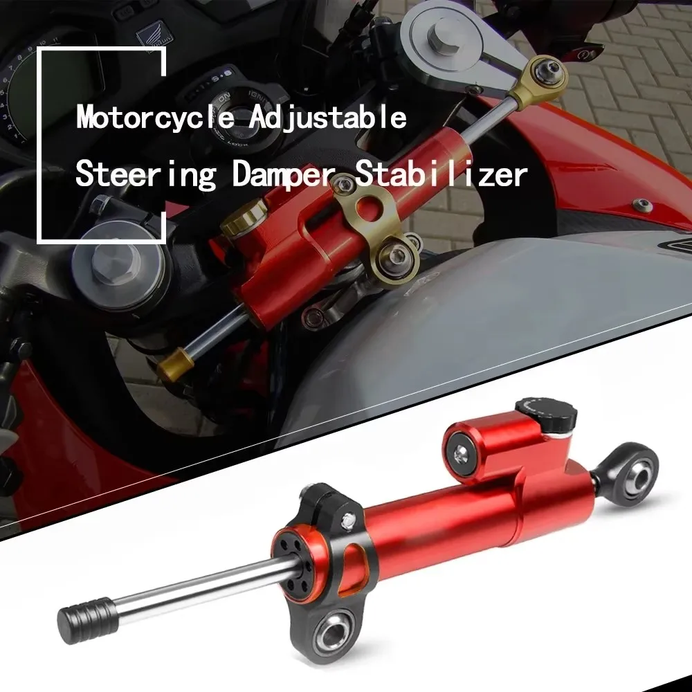 High quality NEW Motorcycle CNC Aluminum Adjustable Steering Damper Stabilizer For Honda CB400 CBR CB500 CBF600 CB600 Hornet 600