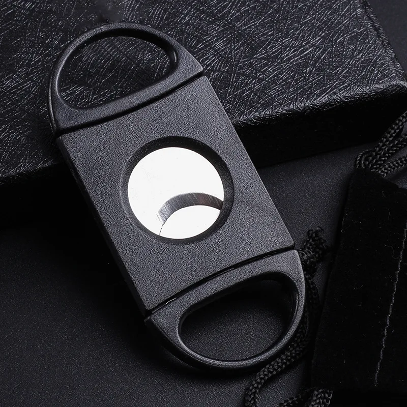 Black Cigar Cutter Stainless Steel Sharp Cigar Cutter Manual Cigarette Breaker Cigar Accessories Wedding Party Souvenir Gifts