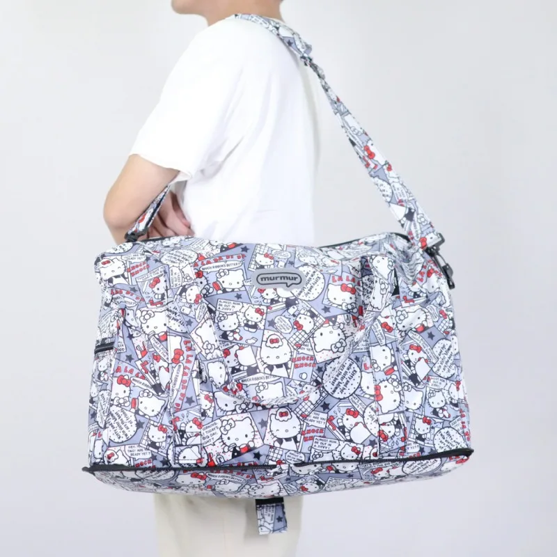 

Hello Kitty Handbag Cartoon Versatile Women Accessories Large Capacity Luggage Waterproof Foldable Storage Girl Gift Wholesale