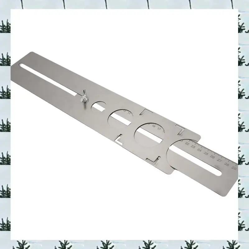 

ABLG Multi-Functional Stainless Steel Tile Hole Locator Ruler 360 Degree Adjustable Punching Hand Measure Tools