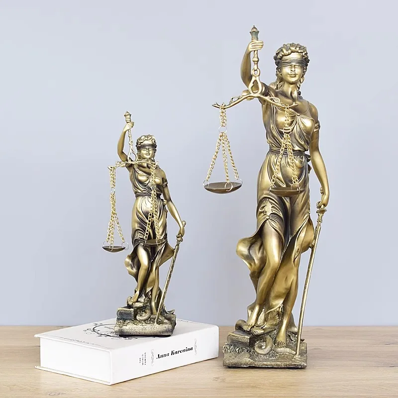 

Goddess of Justice Themis Resin Statue Ornaments Europe Home Decoration Art Figure Sculpture Bookend Office Room Decoration Gift