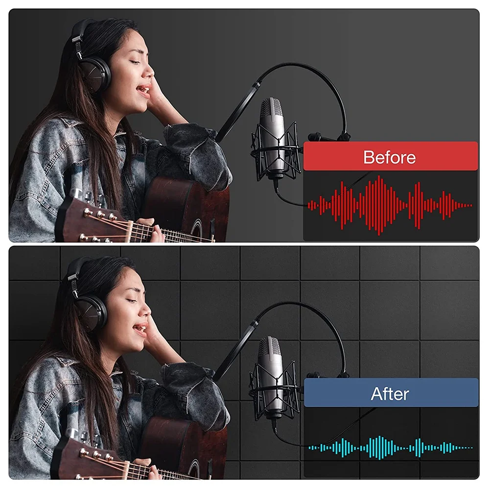 

AS98-Self-Adhesive Acoustic Panels 12 Pack,12 X 12 X 0.4 Inch Sound Proof Padding,Sound Absorbing Panel For Home