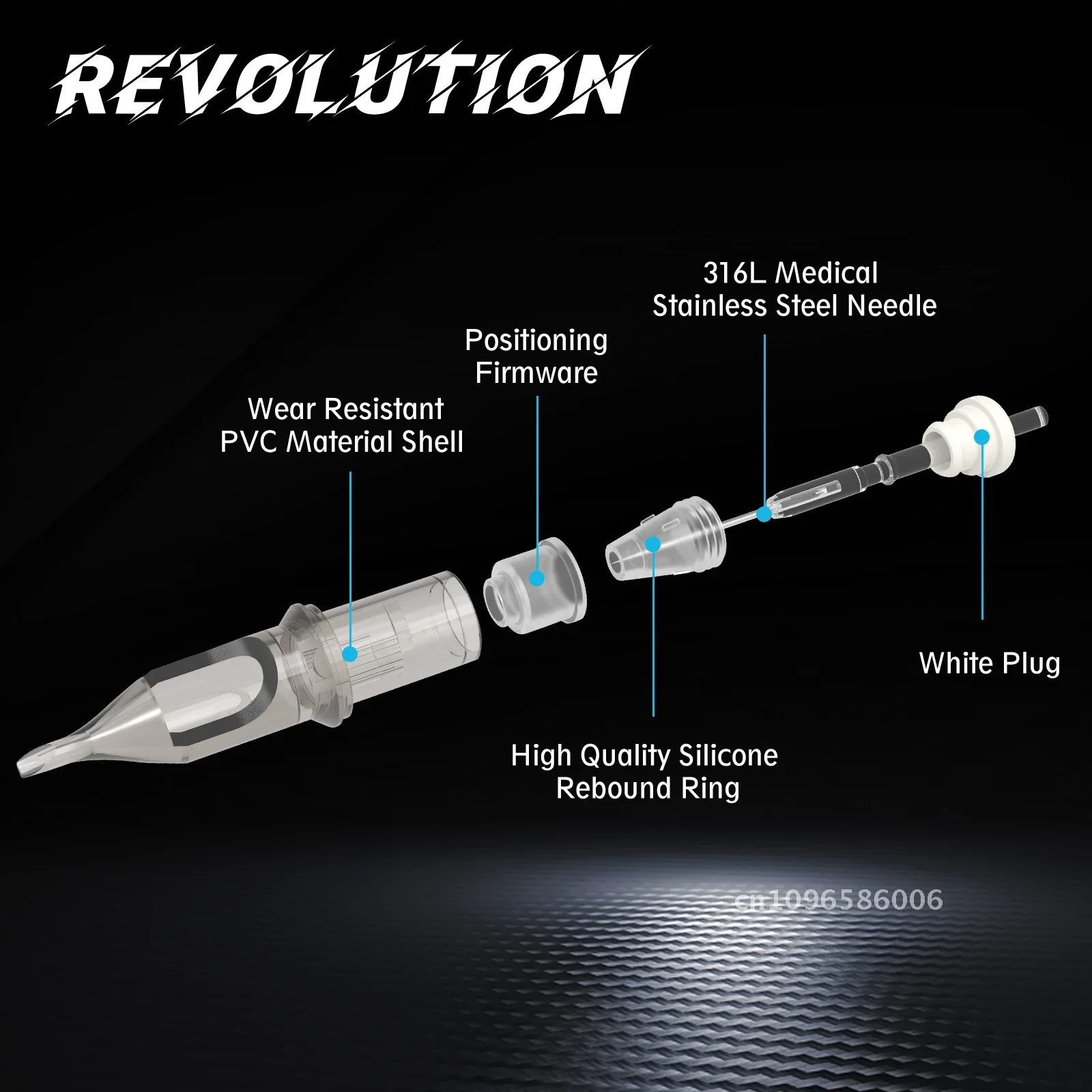 50 ชิ้น EZ Revolution ตลับหมึกเข็มสักแต่งหน้า 0.30 มิลลิเมตร/0.35 มิลลิเมตร RL เครื่อง M1 ฿ตลับหมึกปากกาโรตารี่สําหรับ Tattoo ฿