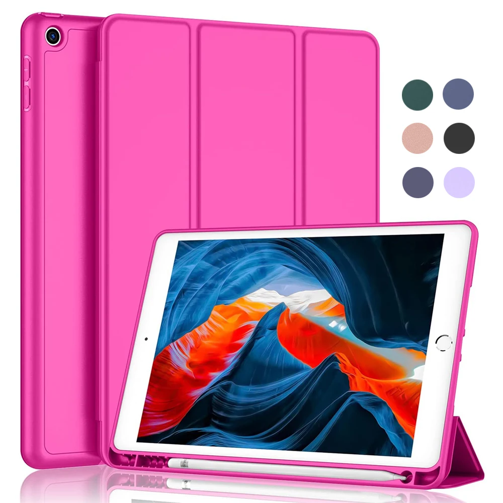 Stifthalter-Hülle für iPad 10. 11. 10.2 9. 8. 7. Generation Smart Case für Air 4 5 6 7 8 11 für Air 1 2 9.7 6. Gen Pro 11 Mini 6 7