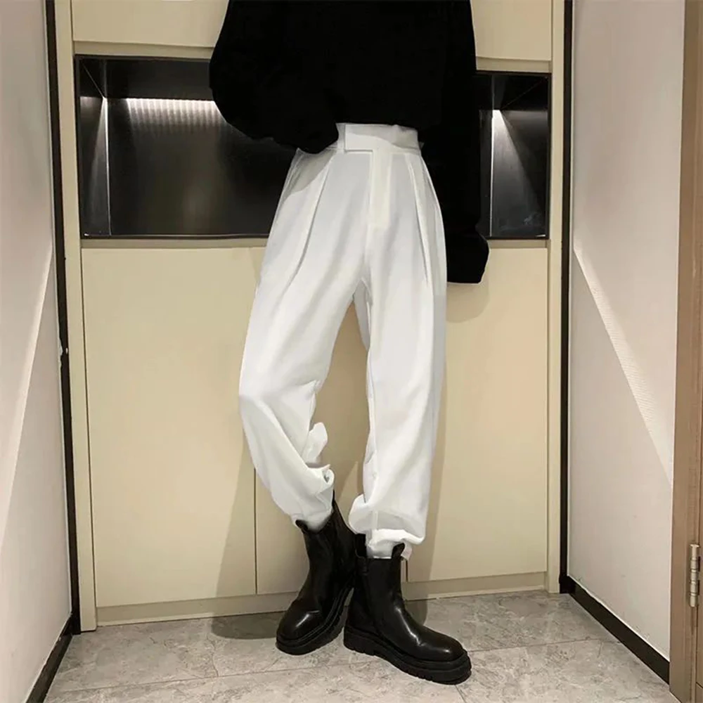 Calça Harem Casual Masculina, Streetwear, Joggers, Calças Harem, Blazer Masculino, Coreano, Cônico, Alta, Japonês