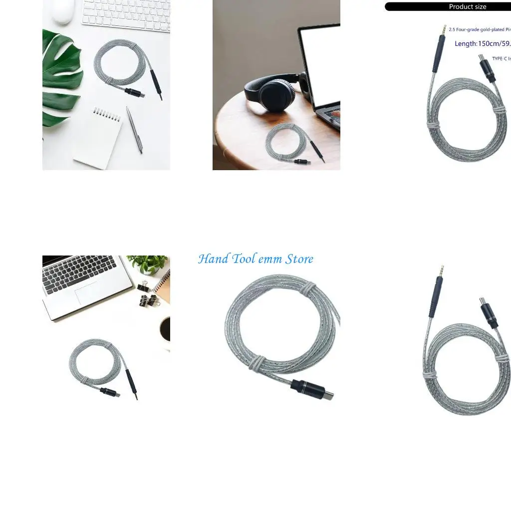 H37F High Fidelitys USB C Кабель для домашнего офиса для HD599/HD569/M40X Главы H37F High Fidelitys USB C Кабель для домашнего офиса для HD599/HD569/M40X Главы