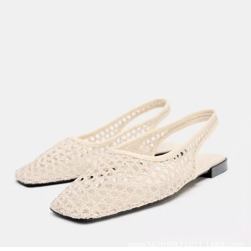 

Fashion Mesh Women's Sandals Comfort Breathable Flat Bottom Empty Cool Slippers for Women Designer Womens Shoes Sandalias Mujer‘
