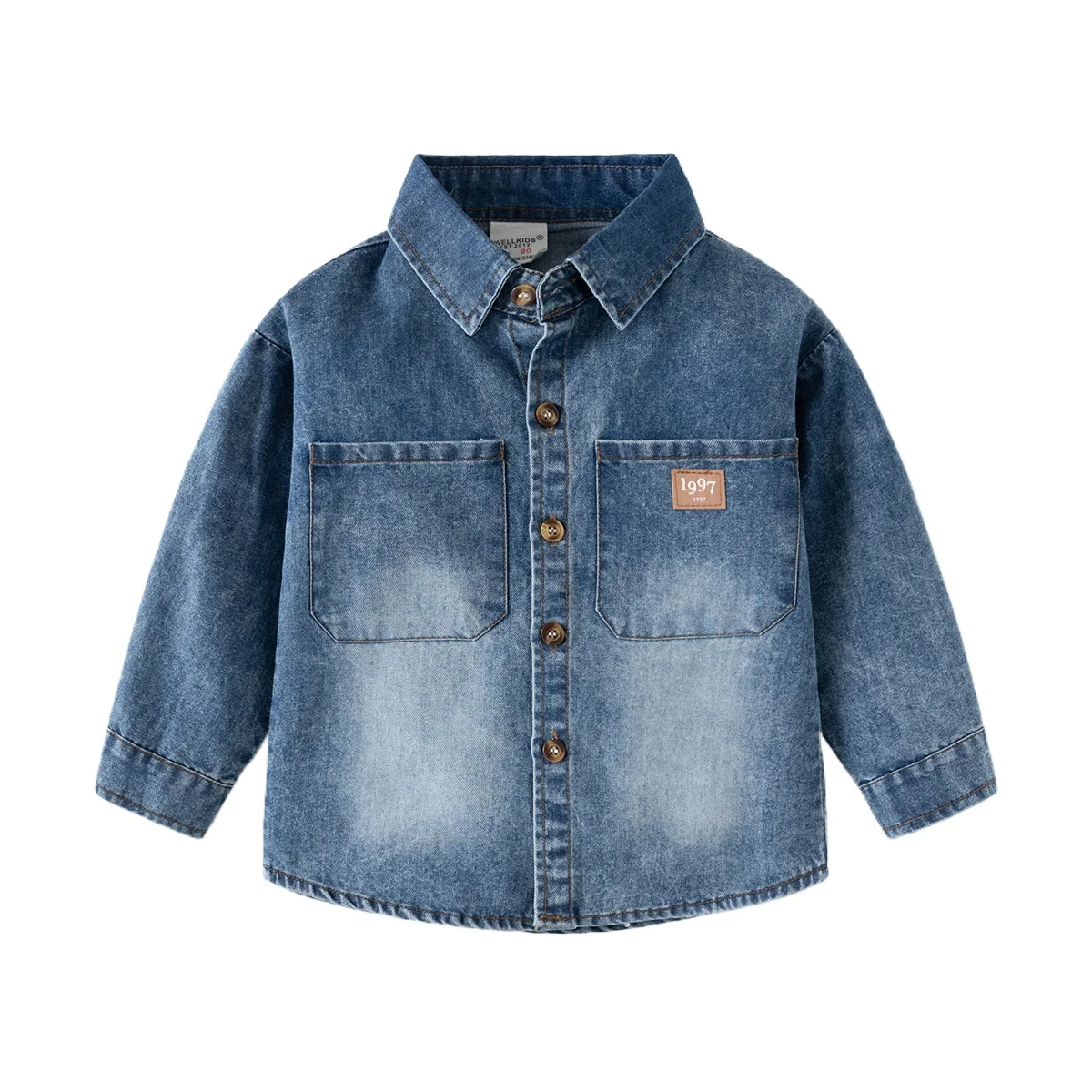 

Джинсовые рубашки для маленьких мальчиков, детские топы, футболки, детская одежда с длинными рукавами