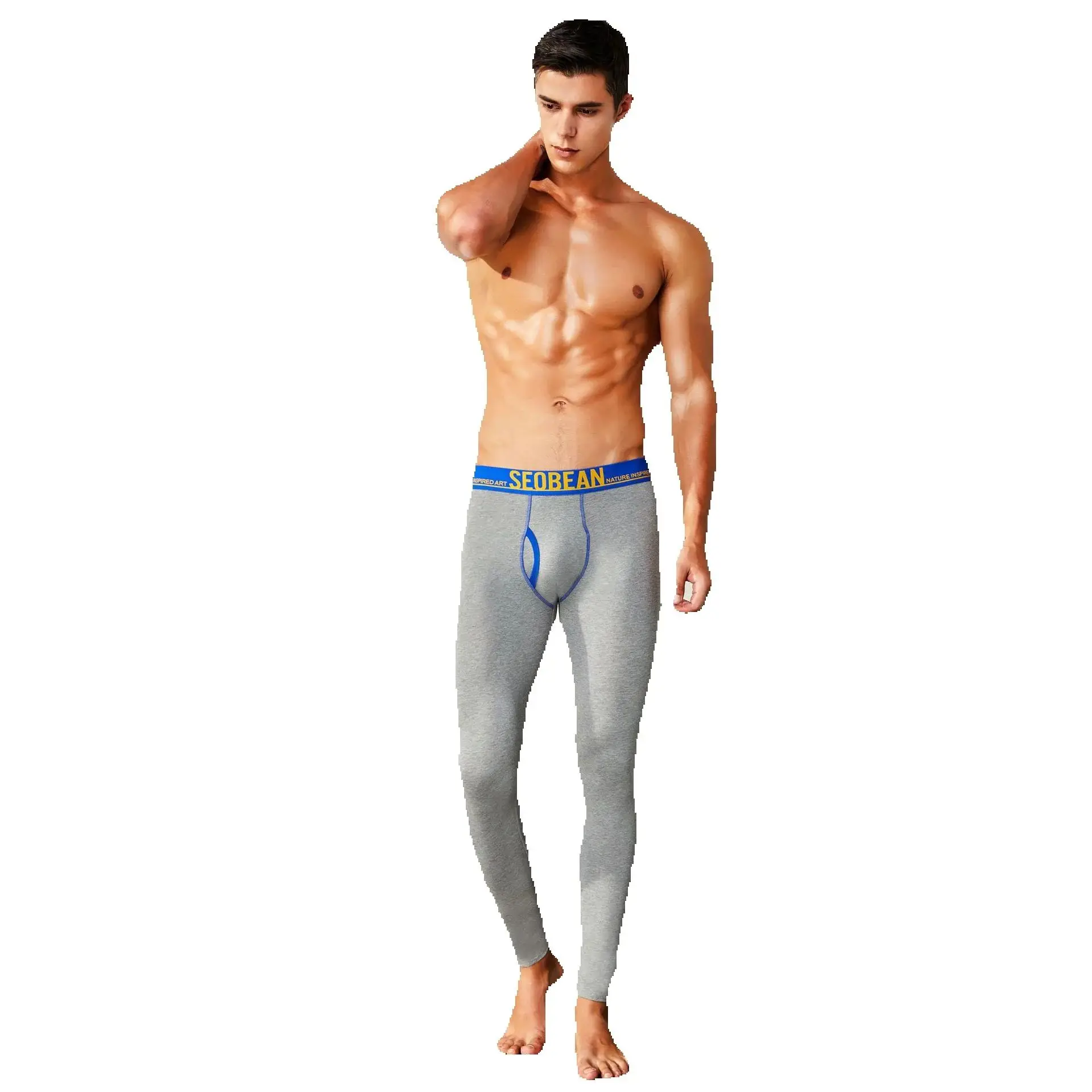 

Men's Thermal Underwear Bottoms Stretchy Cotton Slim Fit Long Johns Winter Warm Leggings Basic Thermo Soft Tights for Daily Wear