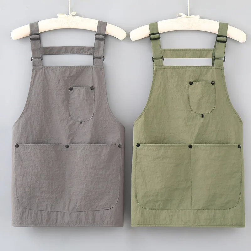 New Japanese Minimalist Short Apron Household Kitchen Anti Dirty Waist Apron Catering Work Uniform For Cooking