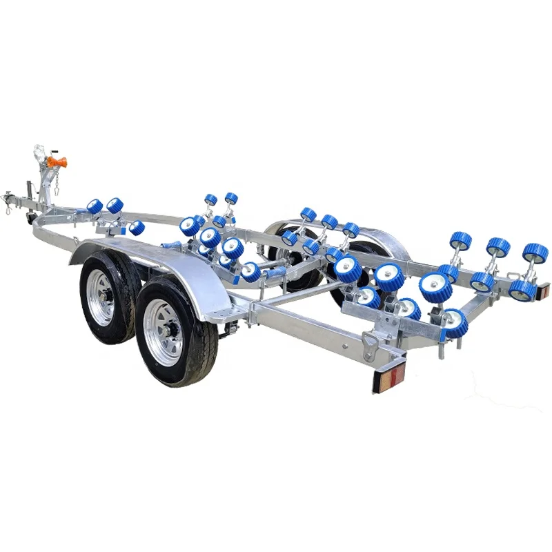 

2023 New Large Dual Axis Can Load 2300 Kg Custom Boat Trailers With Roller
