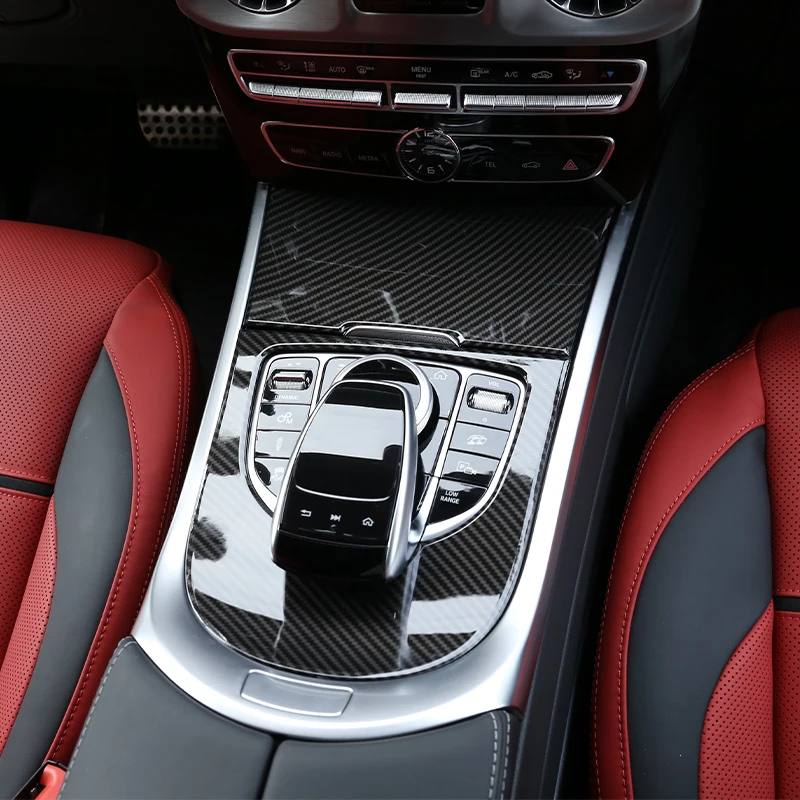 Kit Interior de fibra de carbono ABS para mercedes-benz clase G W464 2019-2022, Panel de cambio de marchas de consola, pegatinas embellecedoras