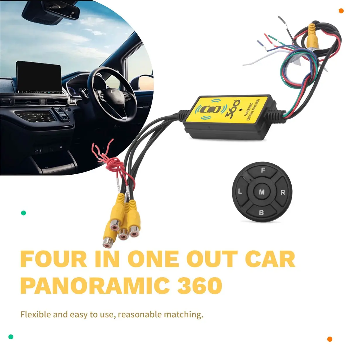 #79P (black)Car 360 Camera Video Reversing Switch Box Wireless Remote Control,Automotive Parts & Accessories