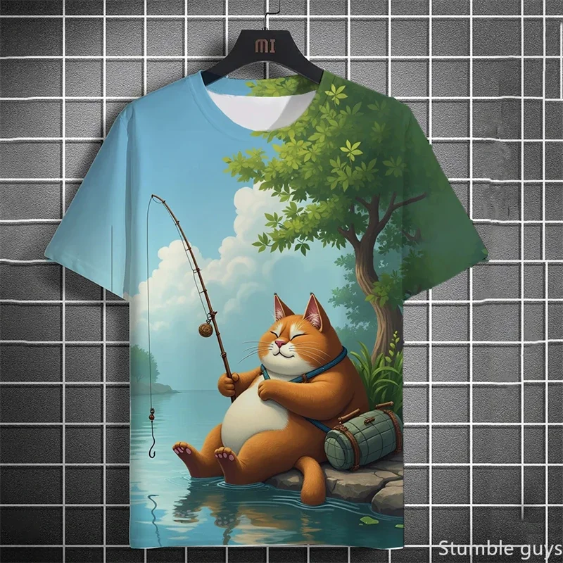 Sommer Herren Mode Casual T-Shirt Anime Grafik Locker Kurzarm Weich Bequem Übergroßes Sport-Trikot Oberteil